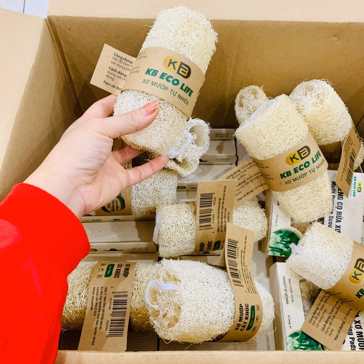Rửa Bát Xơ Mướp Cắt Khúc - Với Sản Phẩm Được Làm Hoàn Toàn Từ Xơ Mướp Thiên Nhiên An Toàn Cho Da - Kb - Ảnh 4