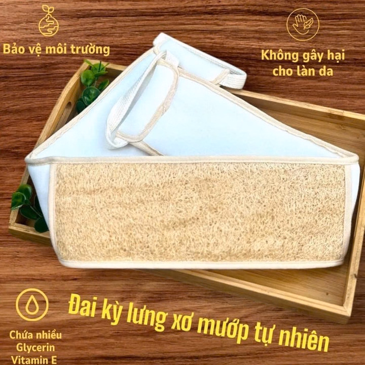 Đai Kỳ Lưng Xơ Mướp Tự Nhiên Cao Cấp - Tẩy Tế Bào Chết Dưỡng Ẩm Cho Da - Kb - Ảnh 5