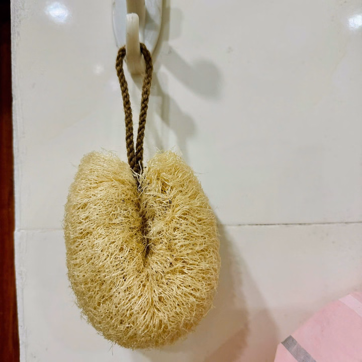 Bông Tắm Xơ Mướp Nguyên Quả Không Tẩy Trắng,Tạo Bọt Mịn Massage Tẩy Tế Bào Chết - Kb - Ảnh 3