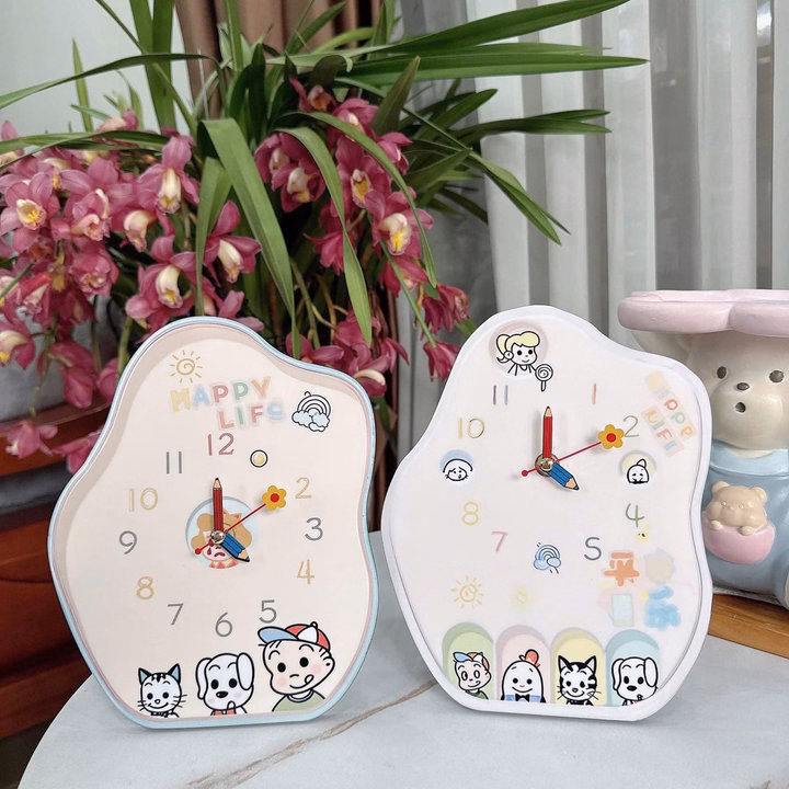 Đồng Hồ Siêu Yêu Để Bàn Decor Xinh Kute - Ảnh 6