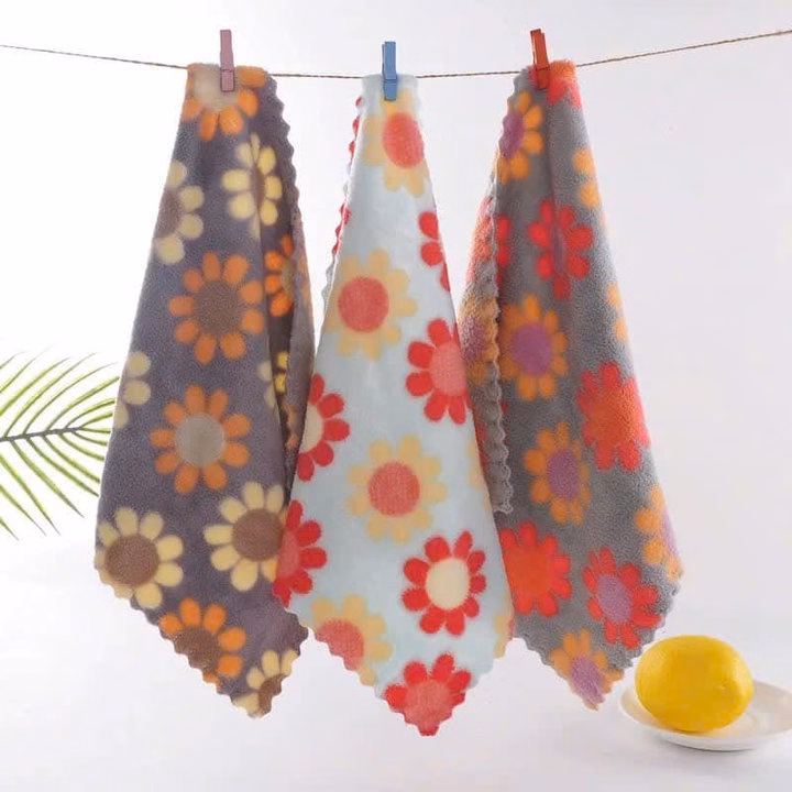 Set 5 Khăn Lau Bếp Đa Năng Tiện Dụng Hình Hoa - Ảnh 3