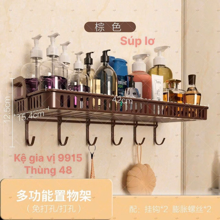 Kệ Treo Tường Phòng Tắm Nhà Bếp Tiện Dụng - Ảnh 2