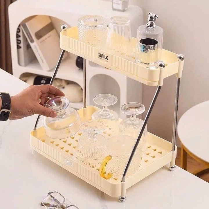 Kệ Up Cốc 2 Tầng Đa Năng Có Cần Xinh Xắn - Ảnh 2