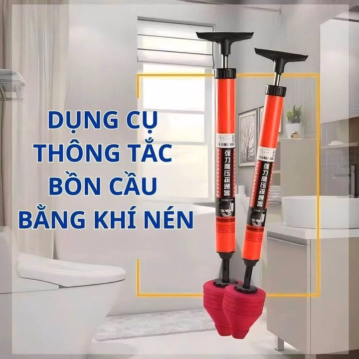 Dụng Cụ Thông Tắc Cống Bồn Cầu Bằng Khí Nén Tiện Lợi - Ảnh 2