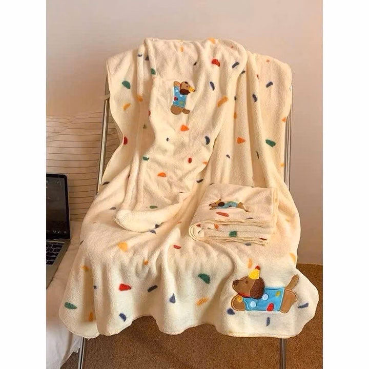 Sét Khăn Tắm Cún Chấm Bi Siêu Thấm Hút Nước - Ảnh 3