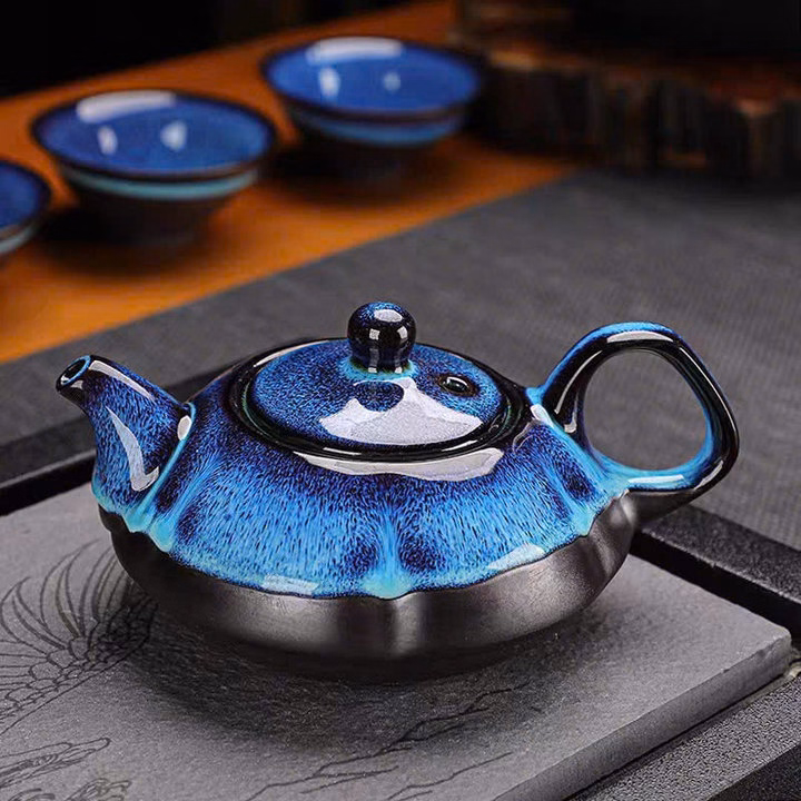 Bộ Ấm Chén Trà Cổ Quay Từ Lò Nung - Sương Mai - Ảnh 3