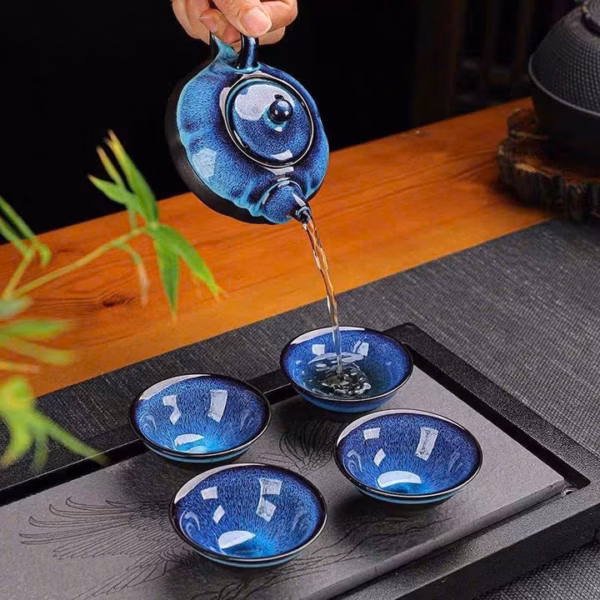 Bộ Ấm Chén Trà Cổ Quay Từ Lò Nung - Sương Mai - Ảnh 5