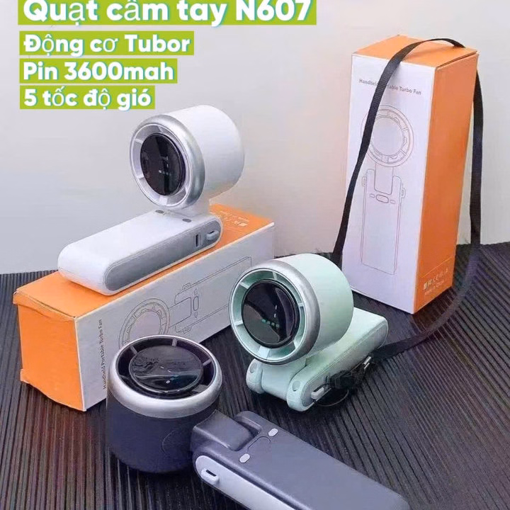 Quạt Cầm Tay Siêu Mát Turbo N607 Mini - Ảnh 7