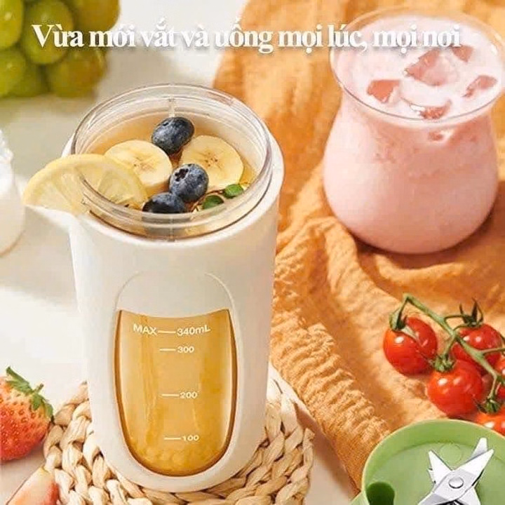 Máy Xay Sinh Tố Mini Cầm Tay Đa Năng Tiện Ích - Ảnh 4