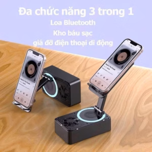 Giá Đỡ Điện Thoại Kèm Loa Kết Hợp Sạc Dự Phòng Tiện Ích