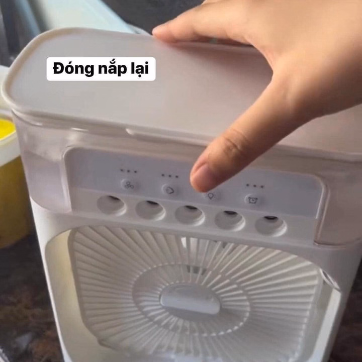 Quạt Phun Sương Để Bàn Tích Hợp Đèn Led - Ảnh 4