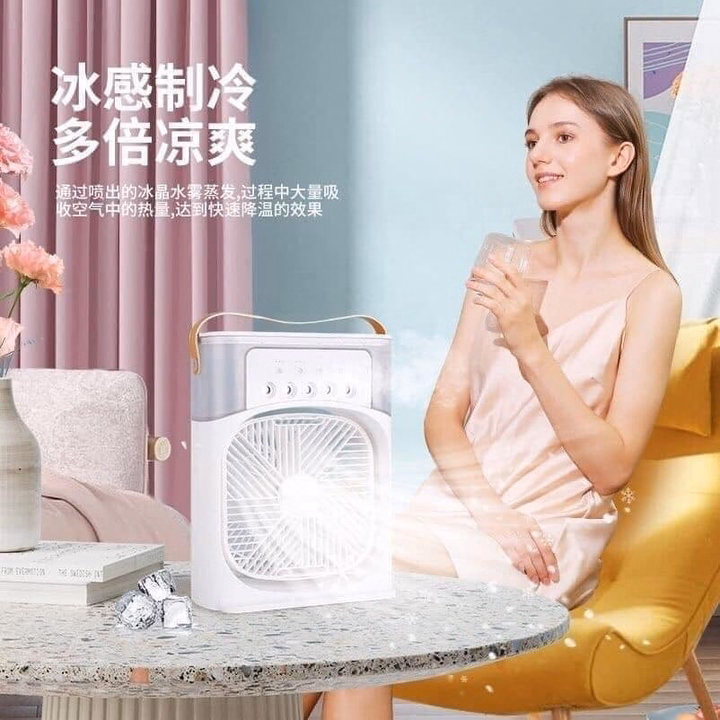 Quạt Phun Sương Để Bàn Tích Hợp Đèn Led - Ảnh 5