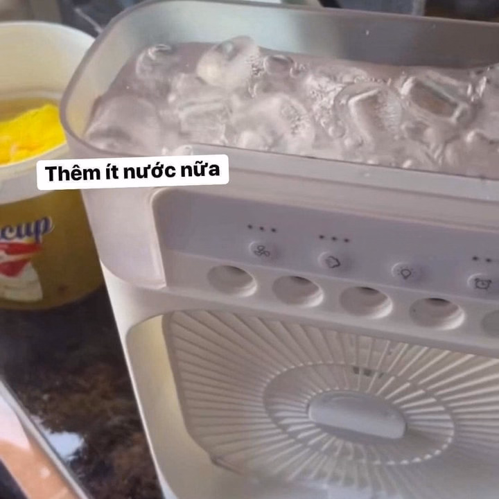 Quạt Phun Sương Để Bàn Tích Hợp Đèn Led Tiện Lợi - Ảnh 8