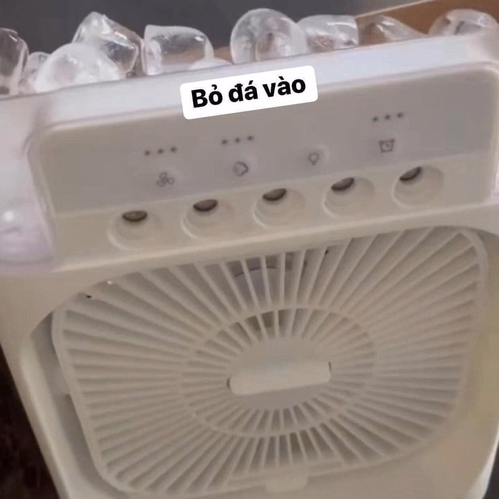 Quạt Phun Sương Để Bàn Tích Hợp Đèn Led Tiện Lợi - Ảnh 5