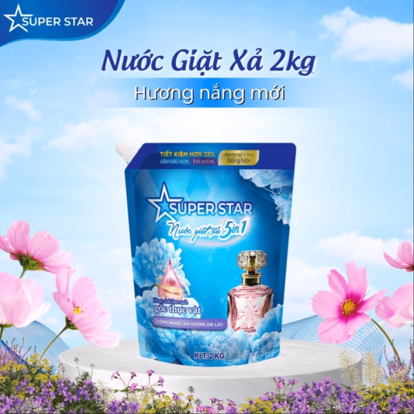 Nước Giặt Xả Túi Cao Cấp 5In1 2Kg - Super Star