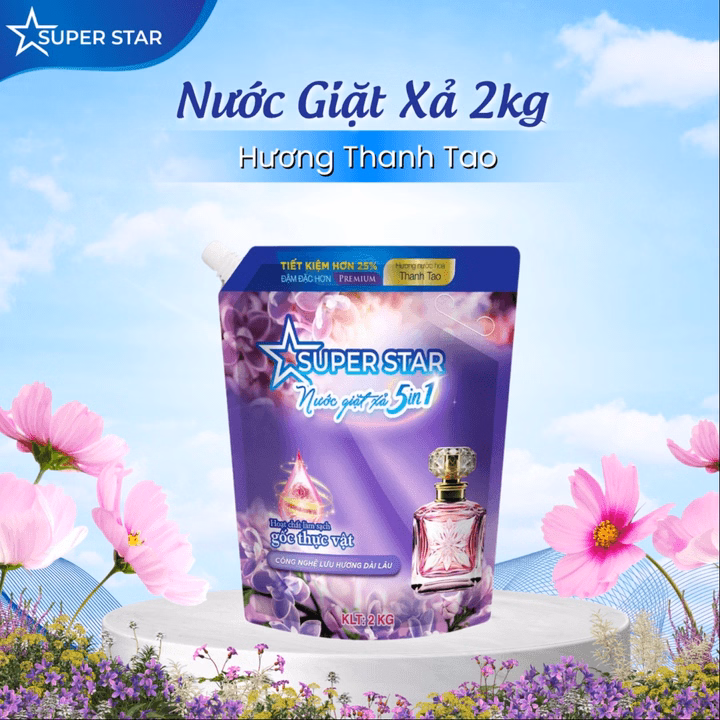Nước Giặt Xả Túi Cao Cấp 5In1 2Kg - Super Star - Ảnh 3