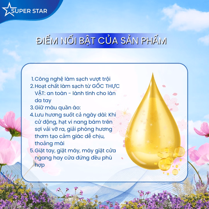 Nước Giặt Xả Túi Cao Cấp 5In1 2Kg - Super Star - Ảnh 5