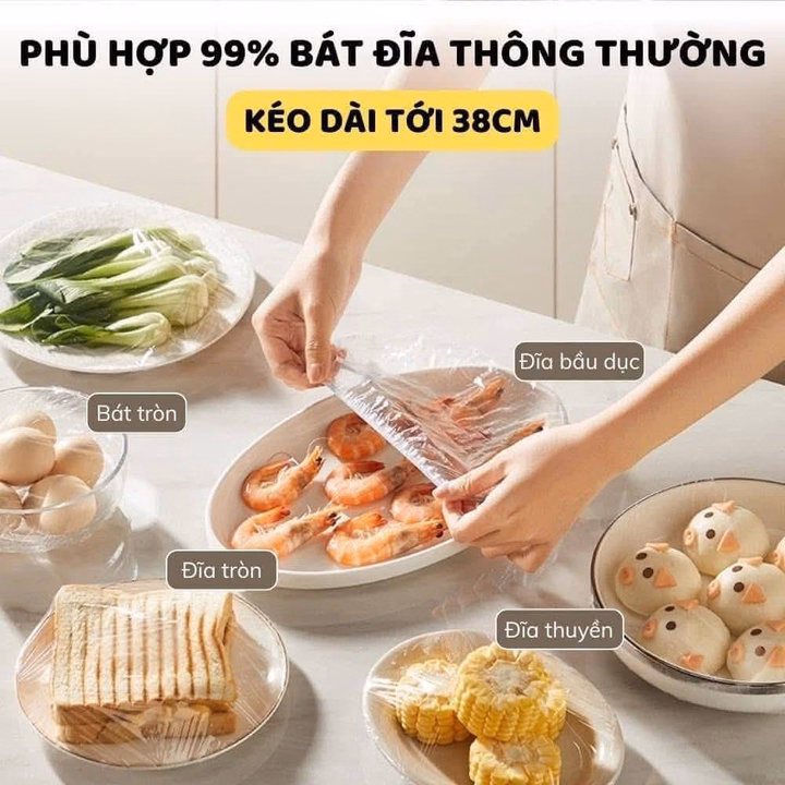 Túi 100 Màng Bọc Thực Phẩm Rút Chất Liệu Nilong Pe - Ảnh 6
