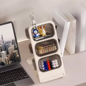 Khay Tiện Ích 4 Ngăn. Cắm Bút Hay Làm Kệ Đựng Mỹ Phẩm, Khay Đựng Điều Khiển