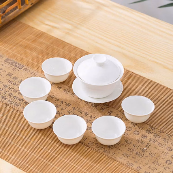 Bộ Ấm Chén Pha Trà Sứ Bạch Định, Đầy Đủ Chi Tiết - Sương Mai - Ảnh 4