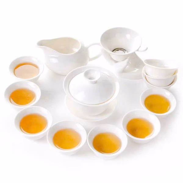 Bộ Ấm Chén Pha Trà Sứ Bạch Định, Đầy Đủ Chi Tiết - Sương Mai - Ảnh 2