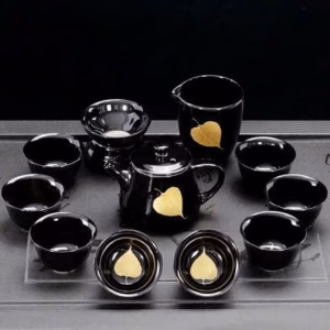 Bộ Ấm Chén Pha Trà Chi Kiến Bồ Đề - Gốm Sứ Cao Cấp - 11 Chi Tiết - Sương Mai