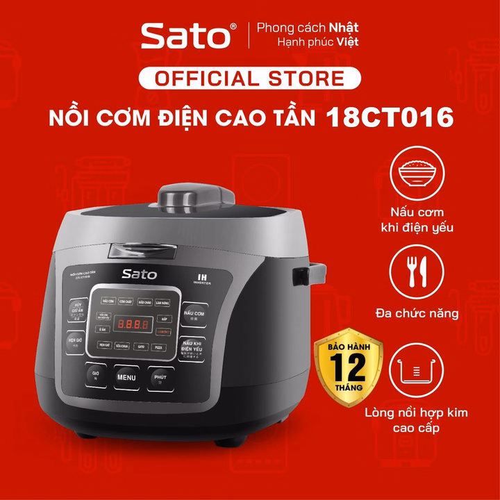 Nồi Cơm Điện Cao Tần Sato 18Ct016 - Hàng Chính Hãng