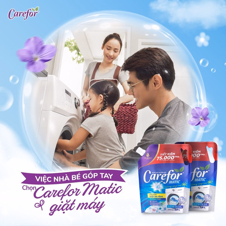 Nước Giặt Xả Đậm Đặc Carefor Matic 3600Ml (Hương Nắng Mai) - Ảnh 9