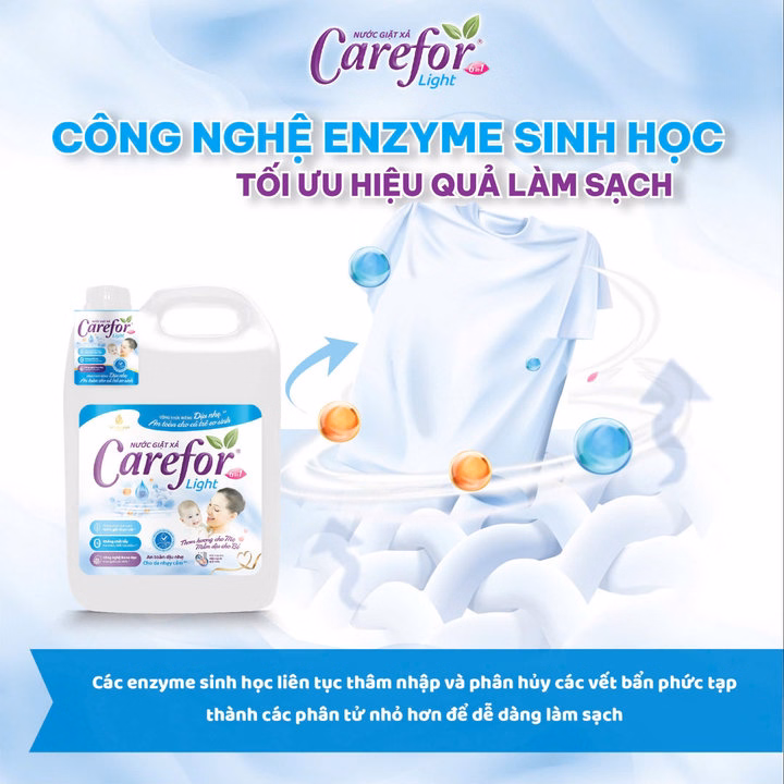 Nước Giặt Xả Carefor Light Dịu Nhẹ Cho Trẻ Sơ Sinh 5000Ml - Ảnh 5