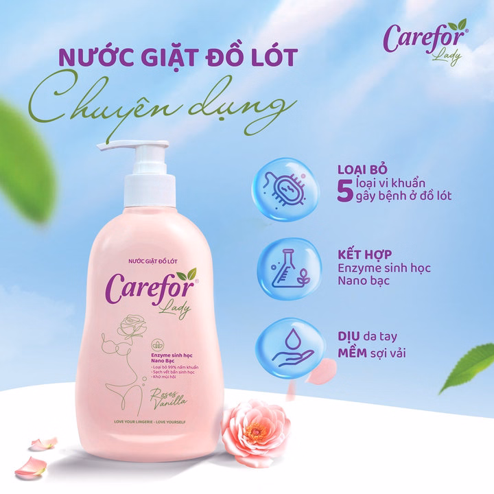 Nước Giặt Đồ Lót Chuyên Dụng Carefor Lady Chai 300Ml - Ảnh 4