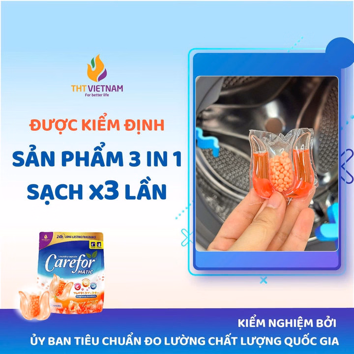 Viên Giặt Xả Carefor Matic Hương Gió Xuân 315Gram - Túi 30 Viên - Ảnh 5