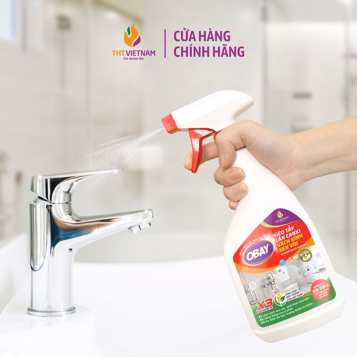 Siêu Tẩy Cặn Canxi Vách Kính, Sen Vòi Obay 450Ml - Ảnh 2