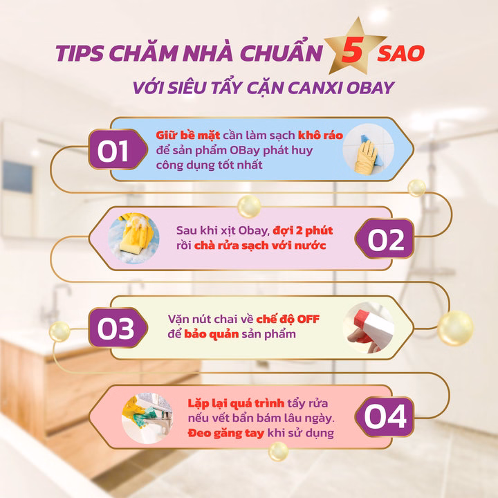 Siêu Tẩy Cặn Canxi Vách Kính, Sen Vòi Obay 450Ml - Ảnh 8