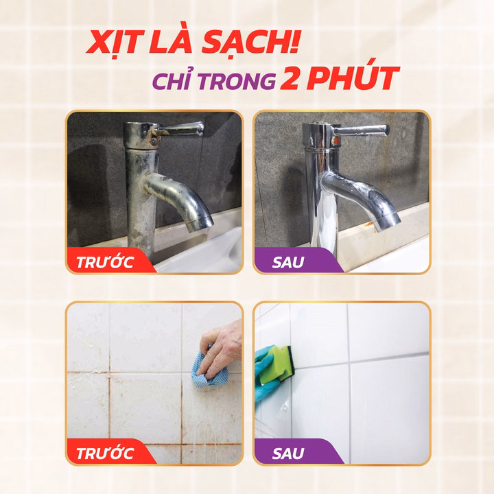 Siêu Tẩy Cặn Canxi Vách Kính, Sen Vòi Obay 450Ml - Ảnh 6