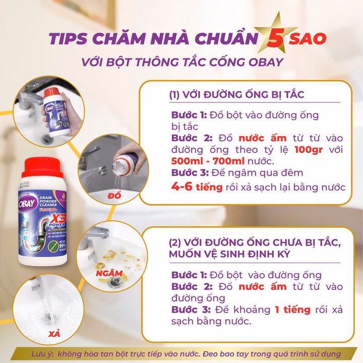 Bột Thông Tắc Đường Ống Obay 250Gram - Ảnh 5
