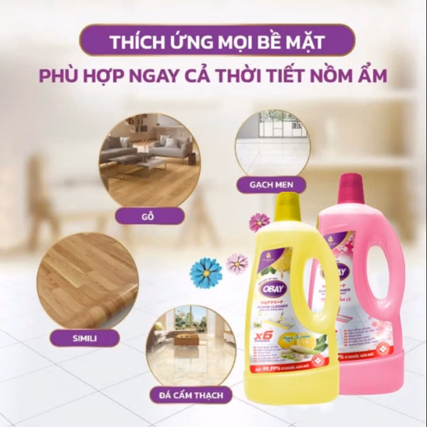 Nước Lau Sàn Đậm Đặc Obay 1900Ml - Ảnh 3