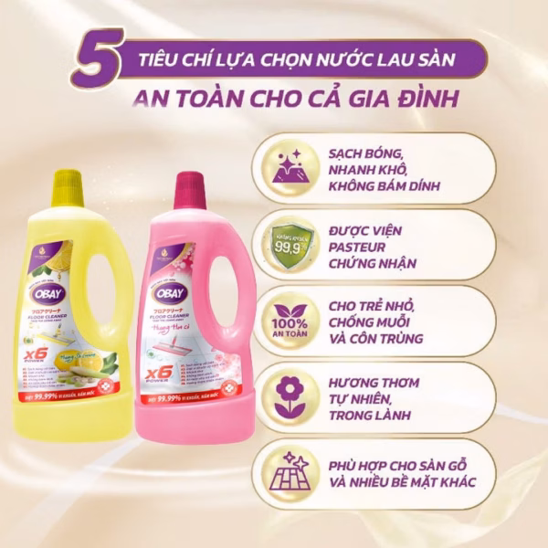 Nước Lau Sàn Đậm Đặc Obay 1900Ml - Ảnh 2