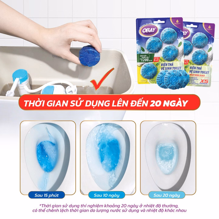 Viên Thả Vệ Sinh Toilet Obay - Vỉ 4 Viên - Ảnh 6