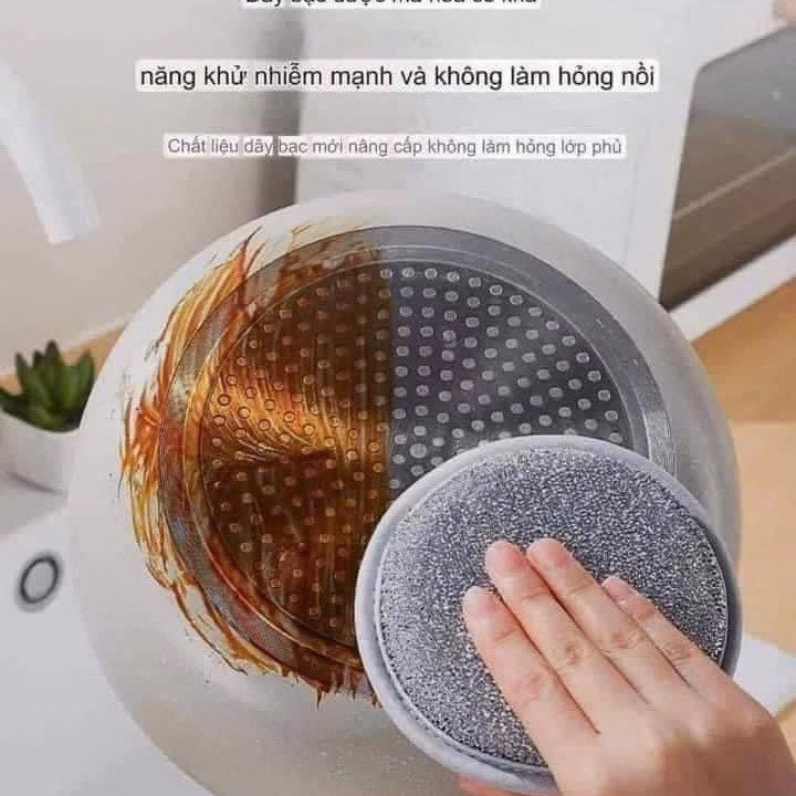 Sét 3 Miếng Bọt Biển Bạc Rửa Bát Rửa Nồi Tiện Lợi