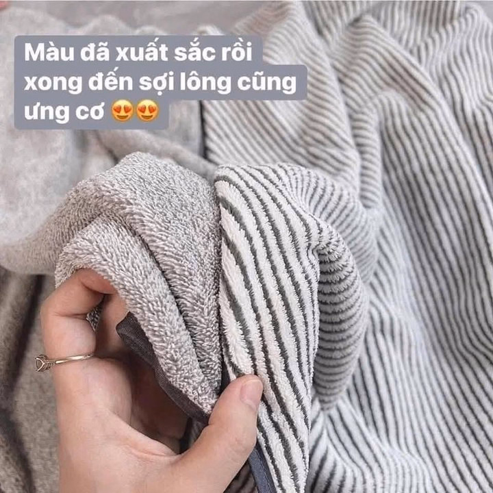 Set 2 Khăn Tắm Cotto, Thấm Hút Tốt - Ảnh 5