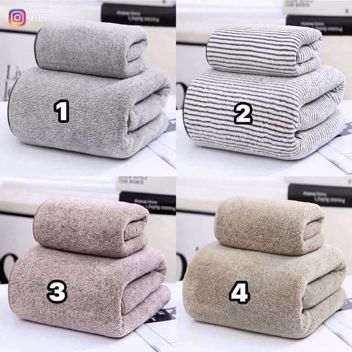 Set 2 Khăn Tắm Cotto, Thấm Hút Tốt - Ảnh 6