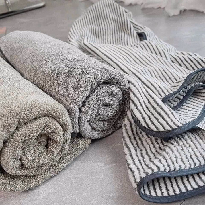 Set 2 Khăn Tắm Cottong, Siêu Thấm Hút Tốt Cho Mọi Gia Đình