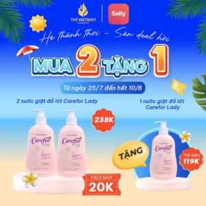 Nước Giặt Đồ Lót Chuyên Dụng Carefor Lady Chai 300Ml