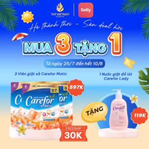 Viên Giặt Xả Carefor Matic Hương Gió Xuân 315Gram - Túi 30 Viên