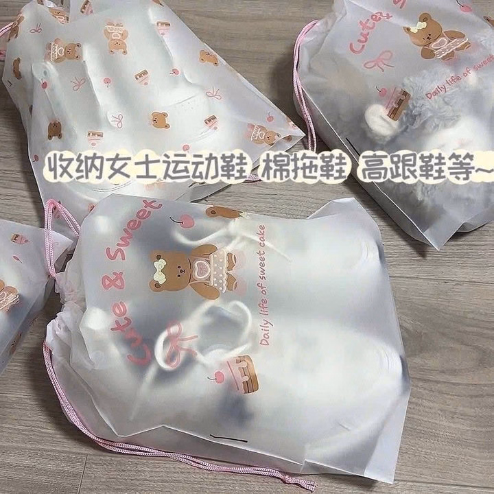 Túi Đựng Giày, Chống Bụi Bẩn, Dạng Dây Rút Siêu Tiện - Ảnh 5