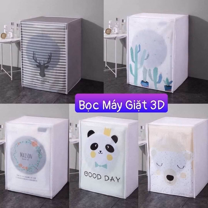 Bọc Máy Giặt Cho Máy Của Trên, Cửa Ngang 3D Phù Hợp Các Loại Máy - Ảnh 3