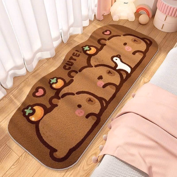 Thảm Chân Phòng Ngủ Capybara Cao Cấp Lông Mềm Mại - Ảnh 4