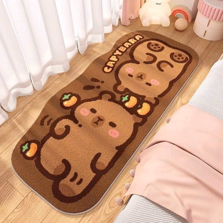 Thảm Chân Phòng Ngủ Capybara Cao Cấp Lông Mềm Mại - Ảnh 5
