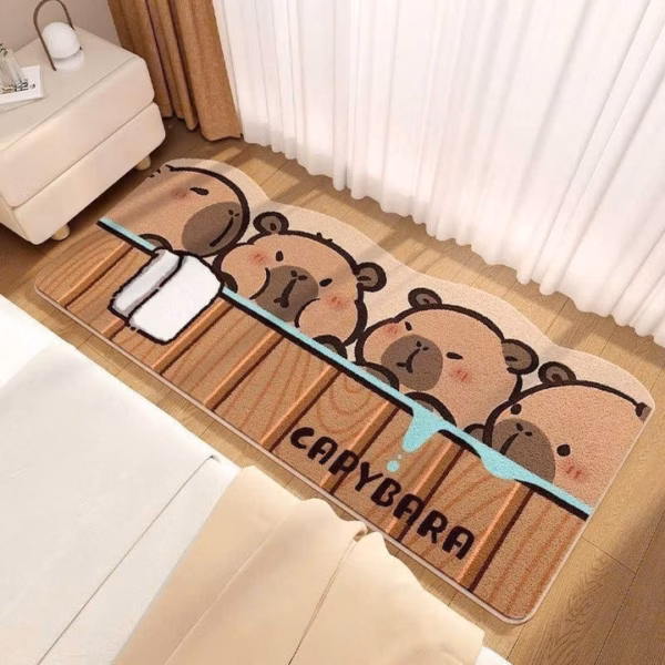 Thảm Chân Phòng Ngủ Capybara Cao Cấp Lông Mềm Mại Êm Chân Decor Phòng - Ảnh 2