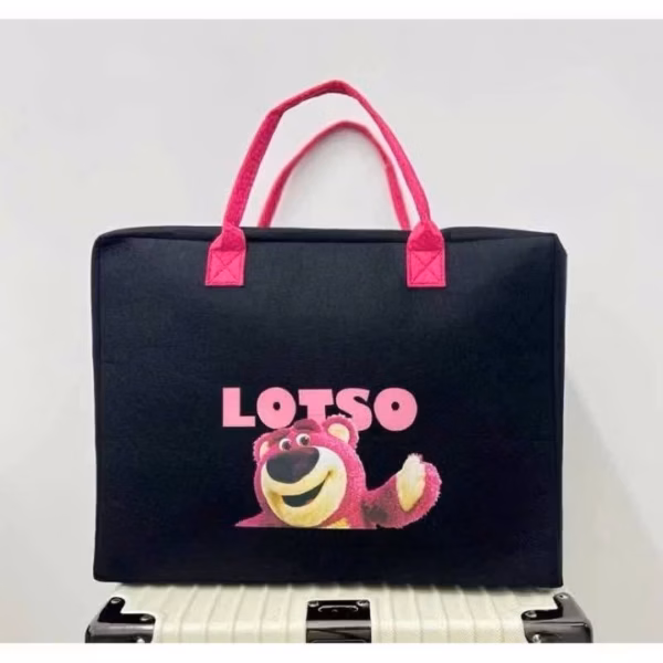 Túi Nỉ Gấu Dâu Lotso Cute Xỉu - Ảnh 3